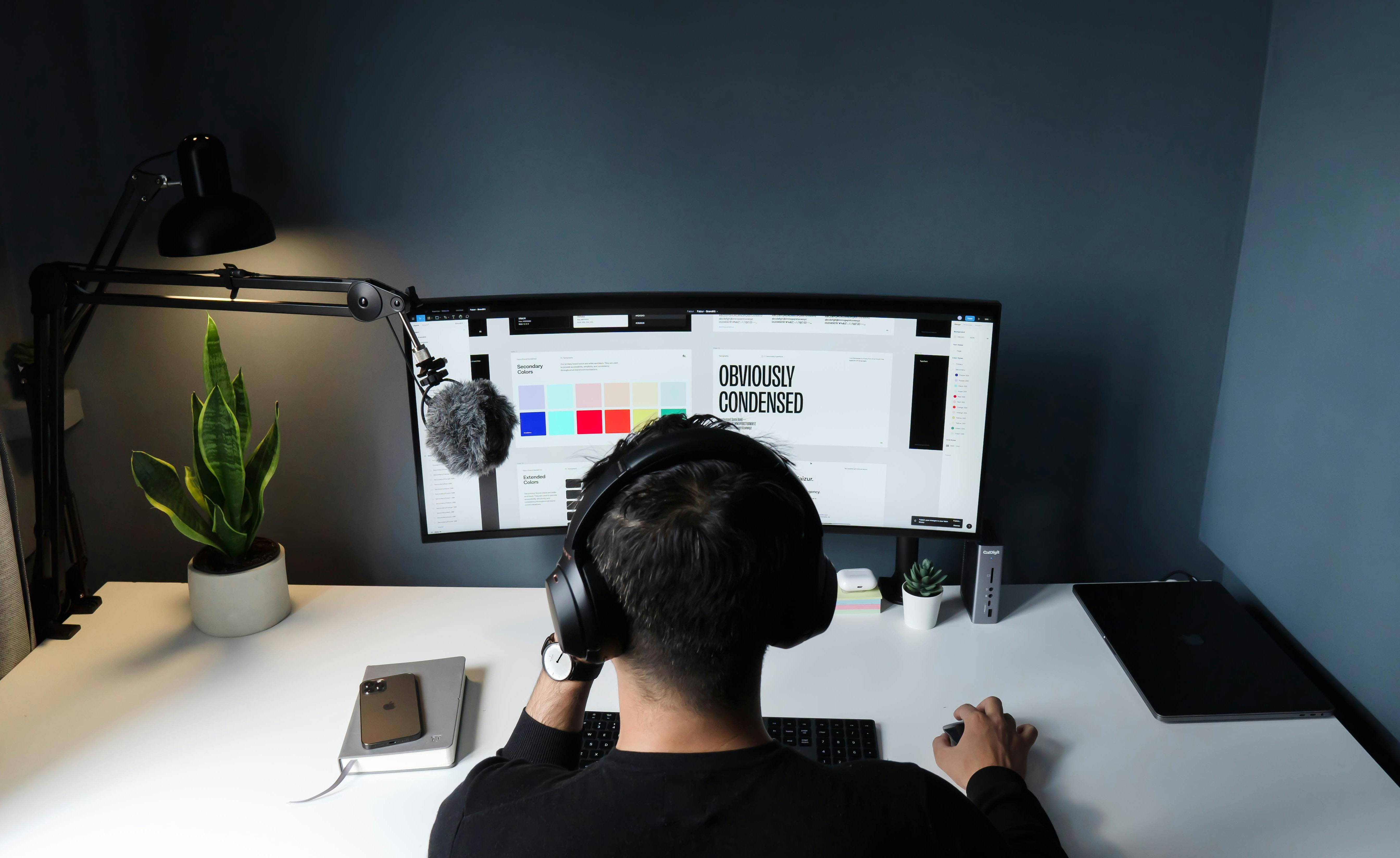 a ux designer working at a desk